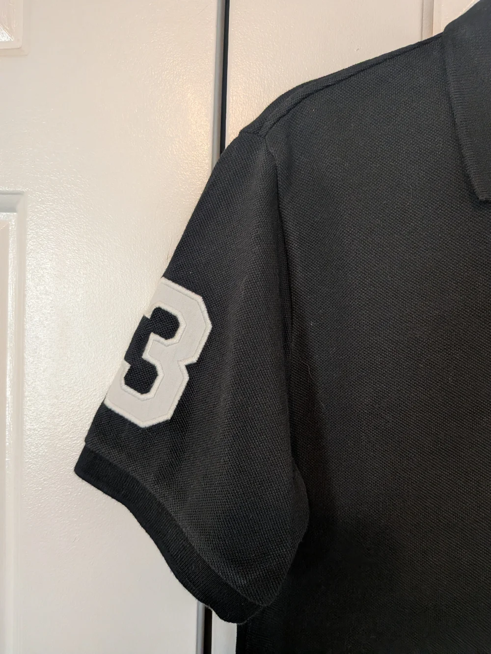 Polo by Ralph Lauren Black Polo with White Pony Logo (EUC)